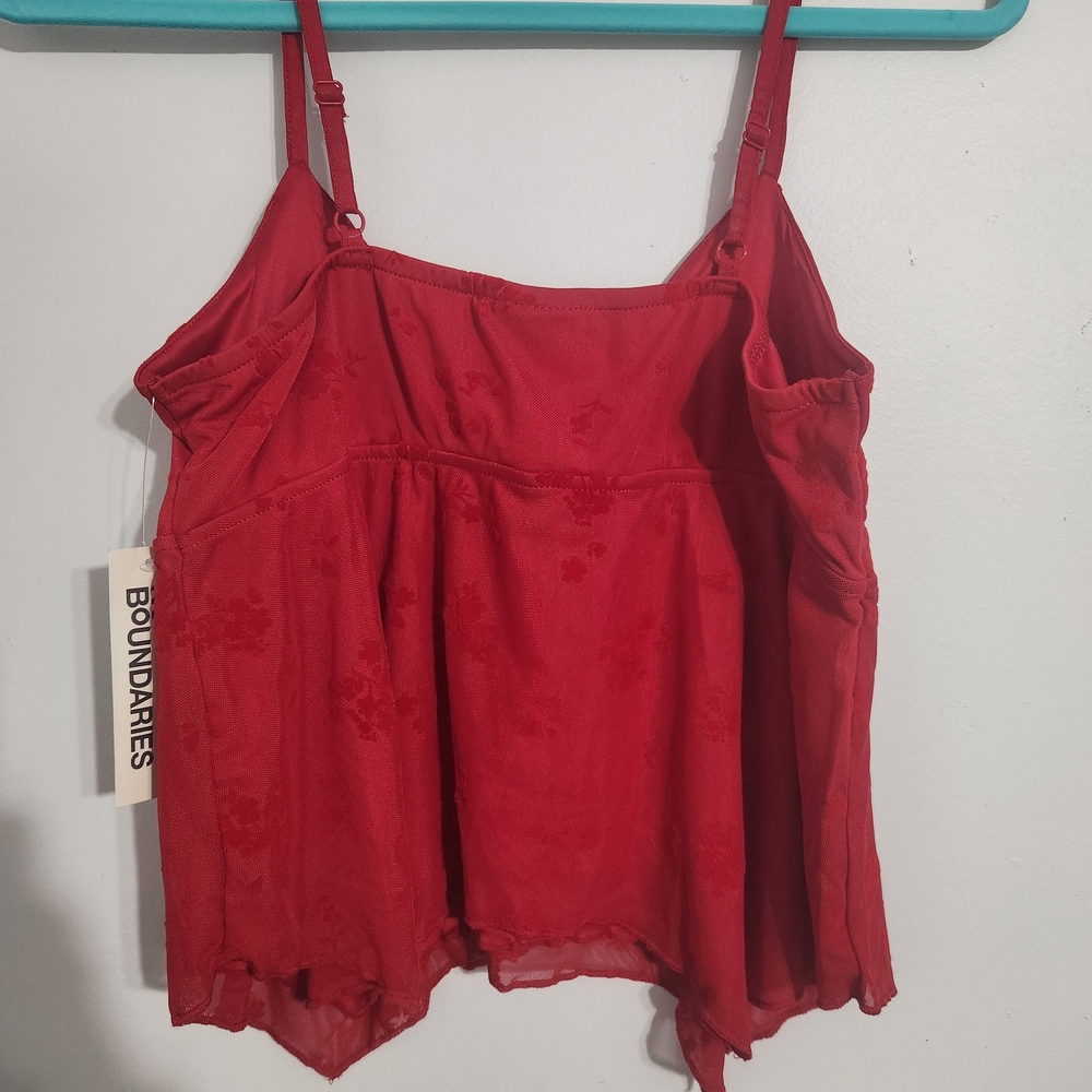 No Boundaries Red Camisole, size M, NWT - Picture 3 of 8